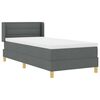 vidaXL Boxspringbed met matras Donkergrijs 80 x 200 cm Stof
