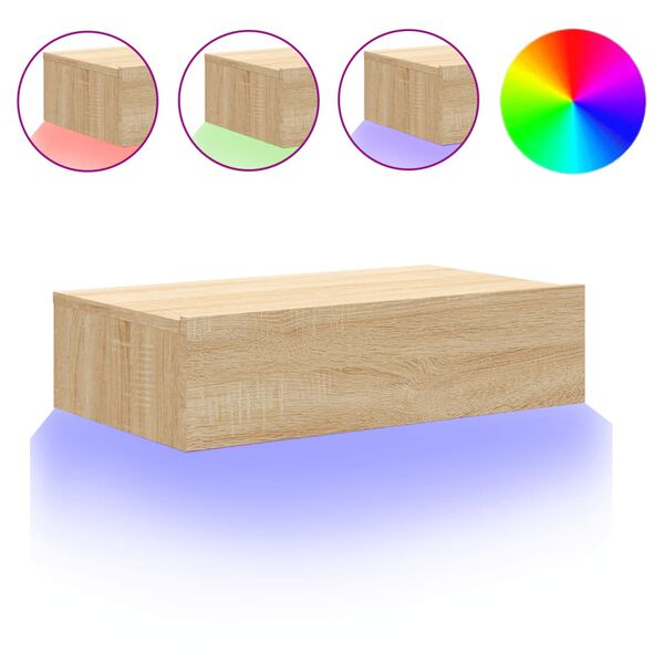 vidaXL Tv-meubel met LED-verlichting 60x35x15,5 cm sonoma eikenkleurig