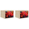 vidaXL Wandkastje HEESCH 2 st Sonoma Eiken 36 x 33 x 25 cm