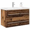 vidaXL Badkamertenk te kast met lade 2 pcs Oud Hout 80 x 38,5 x 48 cm