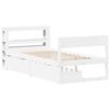 vidaXL Bedframe zonder matras massief grenenhout wit 90x200 cm