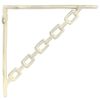 vidaXL Wandplank Beugels 12 st Antiek wit 10,5 x 10,5 x 3 cm Staal