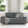vidaXL Loveseat bank 140 cm stof donkergrijs