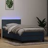 vidaXL Boxspring met matras en LED fluweel donkergrijs 90x220 cm