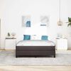 vidaXL Boxspringbed met matras Donkerbruin 140 x 190 cm Stof