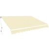 vidaXL Luifel handmatig uittrekbaar 400 cm cr&egrave;me