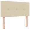vidaXL Boxspringbed met matras Cr&egrave;me 190 x 90 cm Polyester