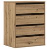 vidaXL Ladekast 60x41x76 cm bewerkt hout artisanaal eikenkleurig