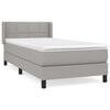 vidaXL Boxspring met matras stof lichtgrijs 100x200 cm