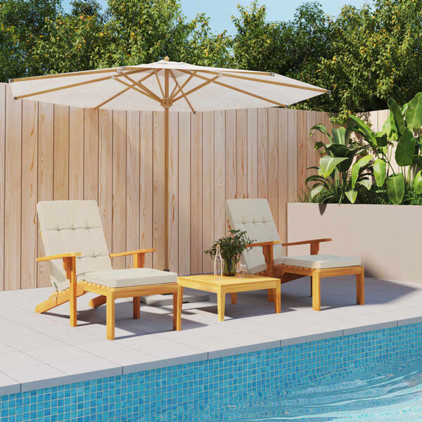 vidaXL Terrasstoelkussens 2 st oxford stof cr&egrave;mekleurig