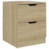 vidaXL Nachtkastje 40x40x50 cm bewerkt hout sonoma eikenkleurig