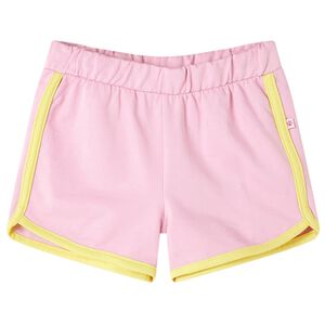 vidaXL Kindershorts met bies 128 felroze