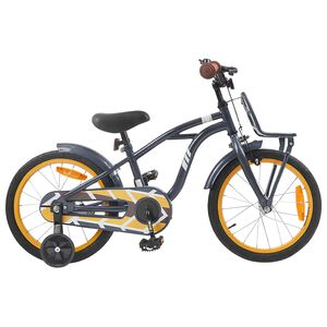 vidaXL Kinderfiets 16 Inch voor 4-6 jaar oud Donkergrijs