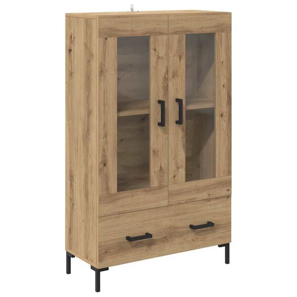 vidaXL Highboard Artisan Eiken 69,5 x 31 x 115 cm Bewerkt hout