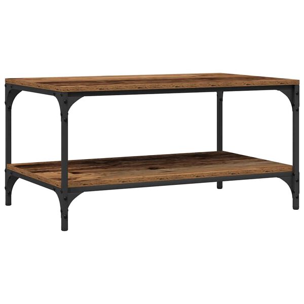 vidaXL Salontafel Oud Hout 80 x 50 x 40 cm Bewerkt hout