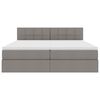 vidaXL Opslag bed met matras met opslag Taupe 180 x 200 cm Nep Leer