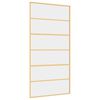 vidaXL Schuifdeur 102,5x205 cm helder ESG-glas en aluminium goudkleur