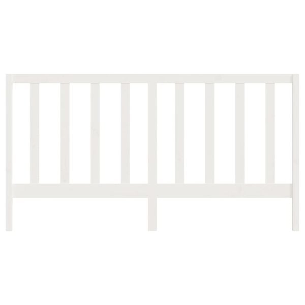 vidaXL Hoofdbord 206x4x100 cm massief grenenhout wit