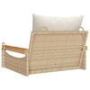 vidaXL Schommelbank met kussens 63x62x40 cm poly rattan beige