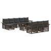 vidaXL Tuinbankenset 11 st Grijs poly rattan