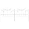 vidaXL Tuin Hek Wit 115 cm Poedergecoat staal