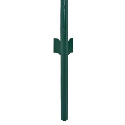 vidaXL Draadgaashek met palen 25x2 m staal groen