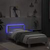 vidaXL Bedframe met hoofdbord en LED-verlichting wit 75x190 cm