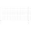 vidaXL Hek met Paal Zilver 1,2 x 25 m Staal