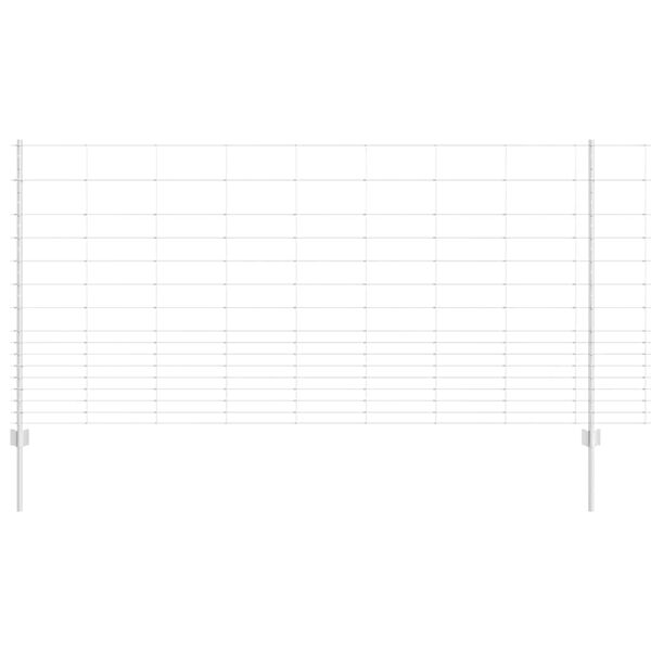 vidaXL Hek met Paal Zilver 1,2 x 25 m Staal
