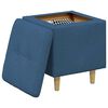 vidaXL Opslagottoman met kussen Blauw 40 x 40 x 45 cm Stof