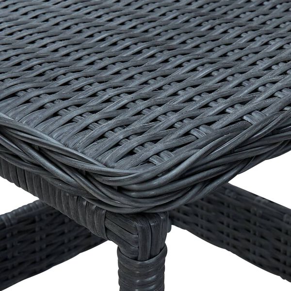 vidaXL Tuintafel 45x45x46,5 cm poly rattan donkergrijs