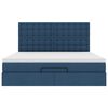 vidaXL Ottoman bed met matras en LED's 160x200cm stof blauw