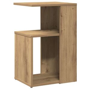 vidaXL Bijzettafel 36x30x56 cm bewerkt hout artisanaal eikenkleurig