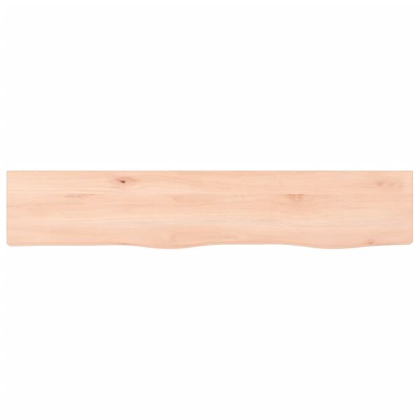 vidaXL Wandschap 100x20x6 cm onbehandeld massief eikenhout