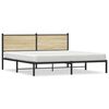 vidaXL Bedframe zonder matras metaal sonoma eikenkleurig 160x200 cm