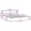 vidaXL Bedframe met hoofdeinde Wasbruin 200 x 200 cm Massief Vurenhout