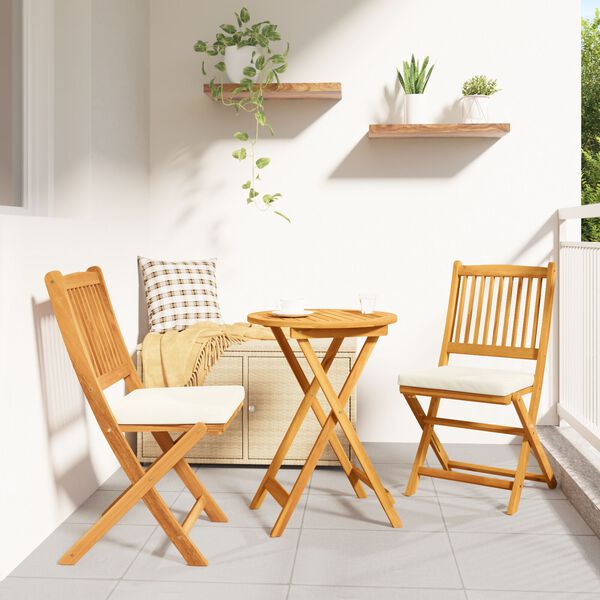 vidaXL Tuin Bistro Set 3 pcs Bruin Massief acaciahout