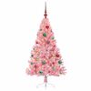vidaXL Kunstmatig Voorverlicht Kerstboom met 150 LED Roze 150 cm PVC