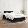 vidaXL Boxspring met matras stof zwart 120x190 cm