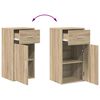 vidaXL Dressoir met lade Sonoma eiken 38 x 34,5 x 75 cm Bewerkt hout