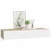 vidaXL Wandladekast eiken en wit 60x23,5x10cm MDF