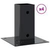 vidaXL Spokkels vierkant 4 st 71x71 mm gepoedercoat staal antraciet