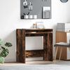 vidaXL Bureau met lade Gerookt eiken 77.5 x 43 x 79 cm Bewerkt hout