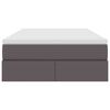 vidaXL Opslag bed met matras met matras Grijs 120 x 200 cm Nep Leer