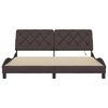 vidaXL Bedframe met LED zonder matras 180x200 cm stof donkerbruin