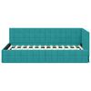 vidaXL Hoekbedframe met hoofdeinde Turquoise 90 cm x 200 cm Fluweel