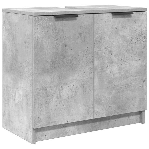 vidaXL Badkamer Kast Beton Grijs 64,5 x 33,5 x 59 cm Bewerkt hout
