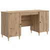 vidaXL Bureau Artisanaal eiken Bewerkt hout 142,5 x 50 x 75 cm