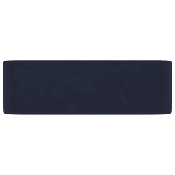 vidaXL Wastafel 41x30x12 cm keramiek mat donkerblauw