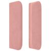 vidaXL Hoofdbord met randen 103x16x78/88 cm fluweel roze
